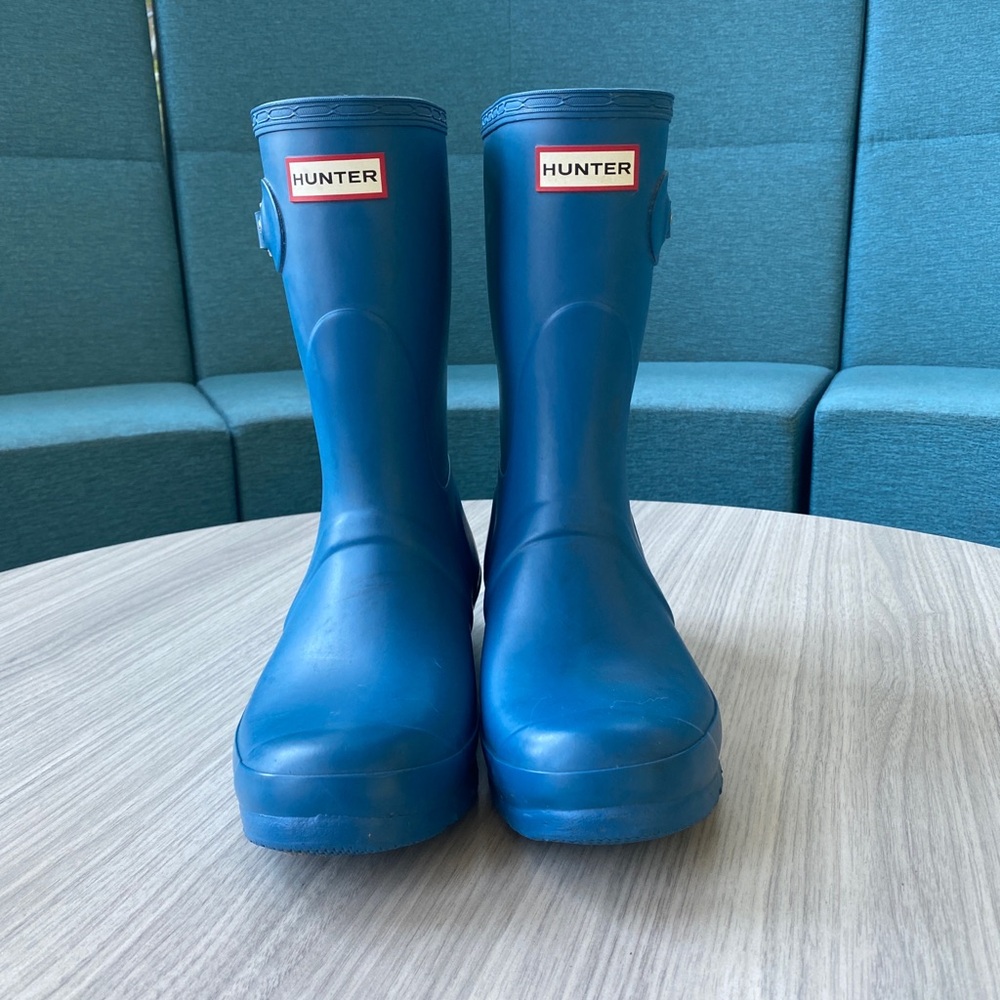 Hunter Blue Rain Boots